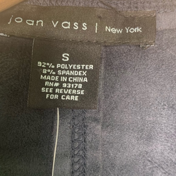 Joan Vass NY Faux Suede Short Sleeve Vest - Picture 4 of 4